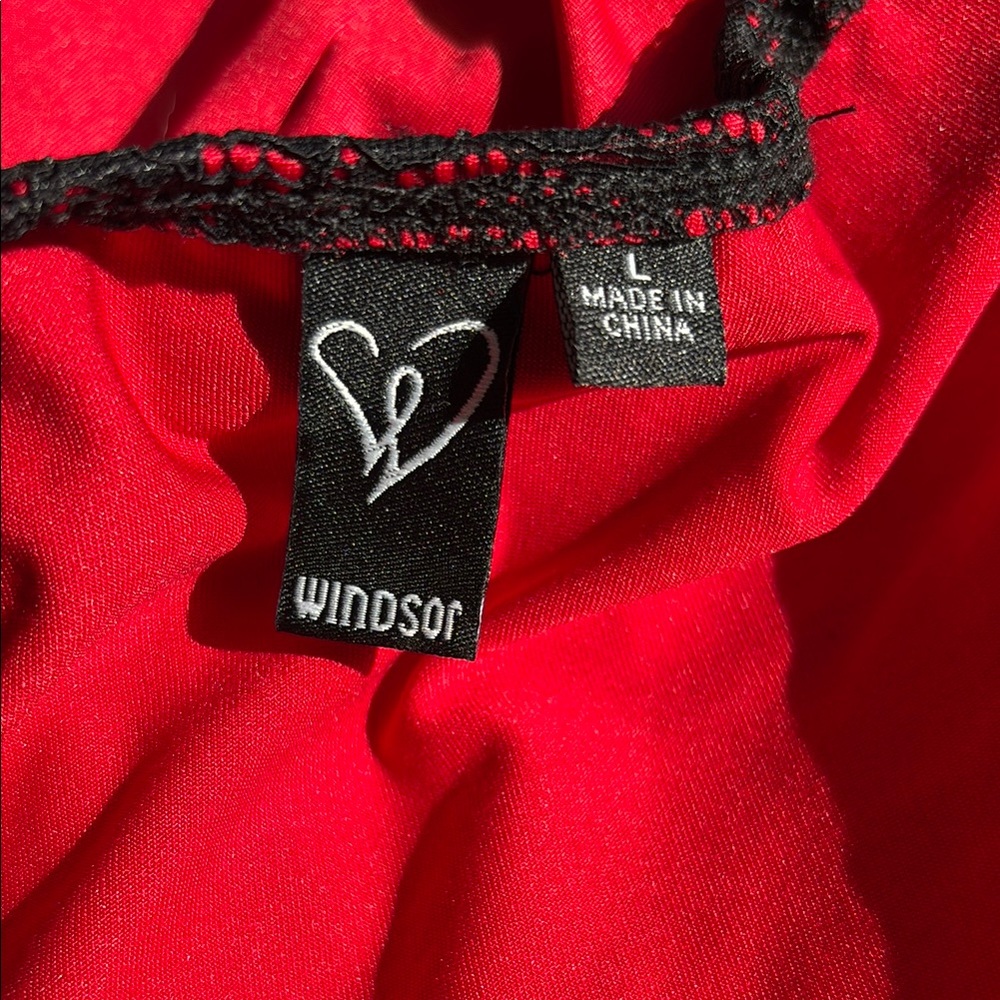 Red and Black Lace Top - Picture 3 of 3